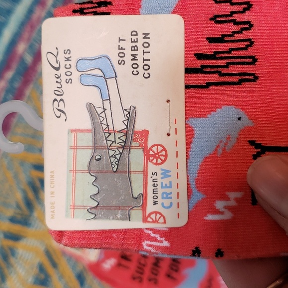 ⭐4/$20 Blue Q dolphin crew socks NWT - Picture 3 of 5